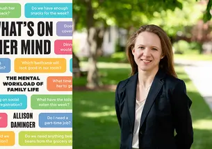 TOW_AllisonDaminger.jpg Allison Daminger ’12 and the cover of her book, "What's on Her Mind."