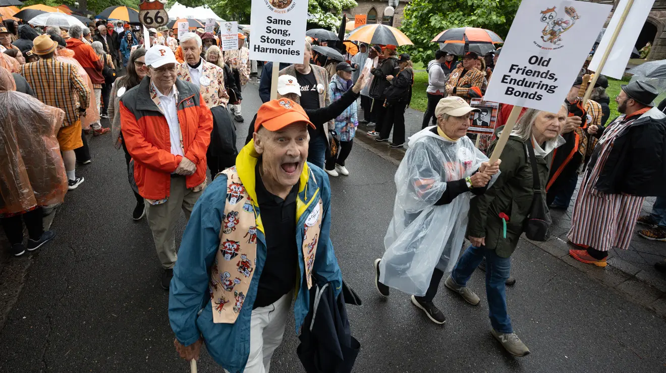 PRADE_Excited man_Kevin Birch.jpg A man cheers in the P-rade.